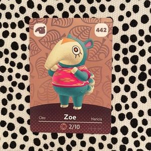 Genuine ACNH Zoe amiibo card